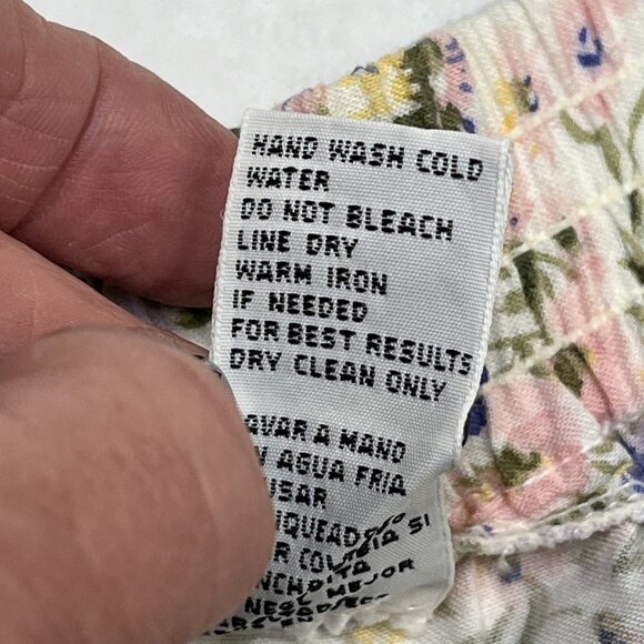 Vintage Knit & Pearl Skirt Womens M White Purple Floral Maxi Cottagecore Western - Picture 8 of 8